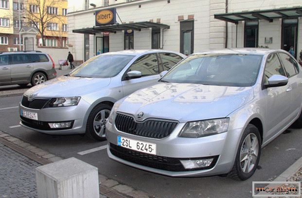 A Skoda Octavia és a Rapid - mindkét autó elnyerte az orosz vezetők bizalmát