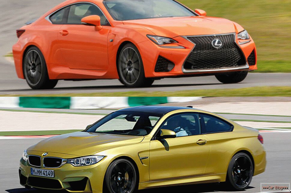 Sportos autók Lexus és BMW