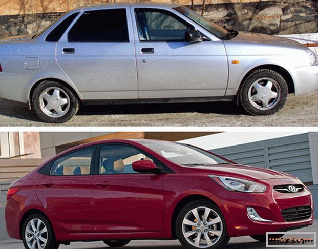 A LADA Priora és a Hyundai Accent autók számos tényező miatt versenytársakká váltak az orosz piacon.