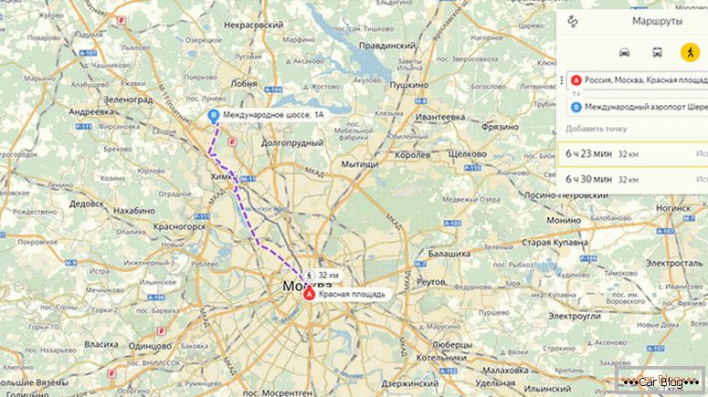 hogyan készíthetünk útvonalat Yandex térképekkel az autóban