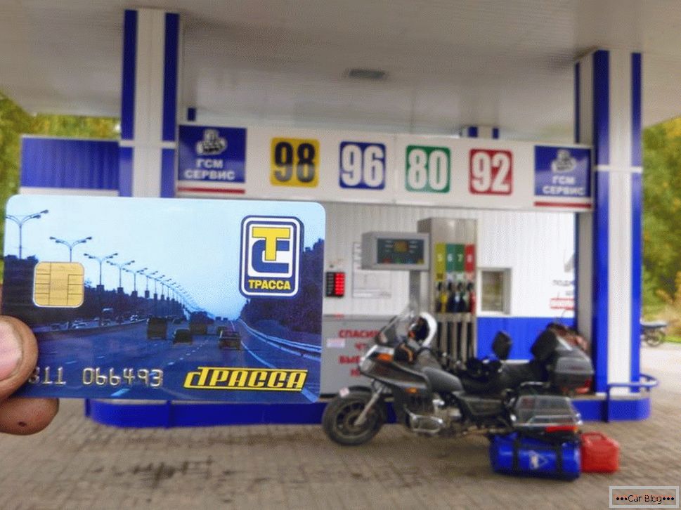 Orosz benzinkút útvonal