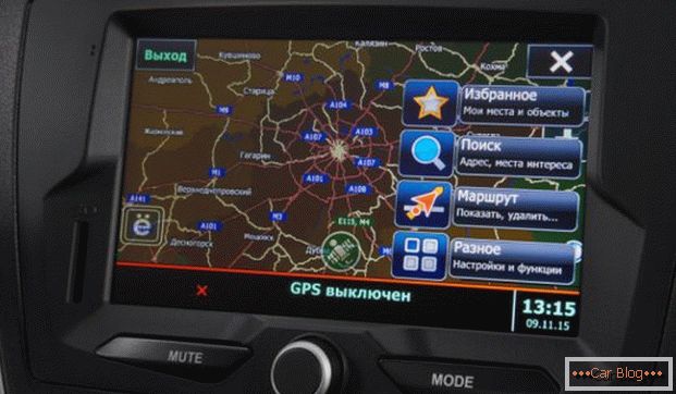 Navigációs rendszer Lada Grantban