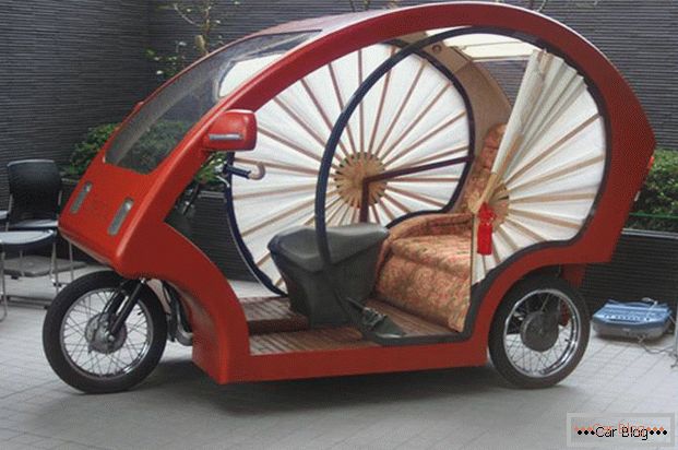 Meguru - elektromos autó bambuszból és papírból