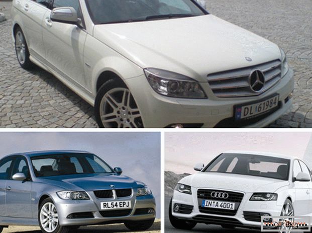 Összehasonlítás a Mercedes C 180 a BMW 3 és Audi A4